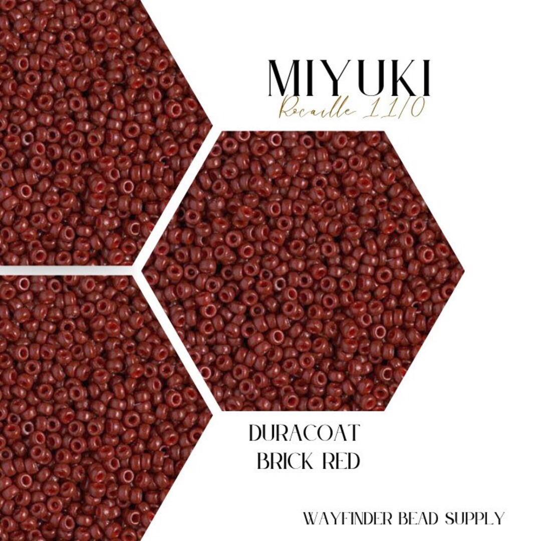DURACOAT BRICK RED Opaque Dyed Rocaille 11/0 Miyuki Seed - Etsy