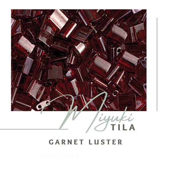 GARNET LUSTER | Miyuki Tila Beads | 304 | Whole Tila, Half Tila | Bracelet Beads | Seed | Tile