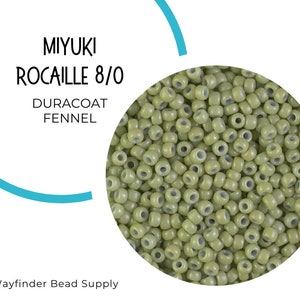 DURACOAT FENNEL Opaque Dyed 8/0 Miyuki Rocaille Beads | Seed Beads | Rocaille Round | Round Beads | RR8-4473