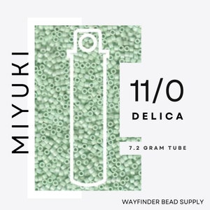 OPAQUE LIGHT MINT Delica 11/0 | 7.2 Gram Tube Approx. | Miyuki 11/0 | Miyuki Delica Beads | 11-0 Beads | Miyuki Beads | DB1496