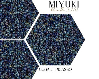 COBALT PICASSO Miyuki Seed Bead 11/0 | Rocaille | 11/0 Round | 11-4518