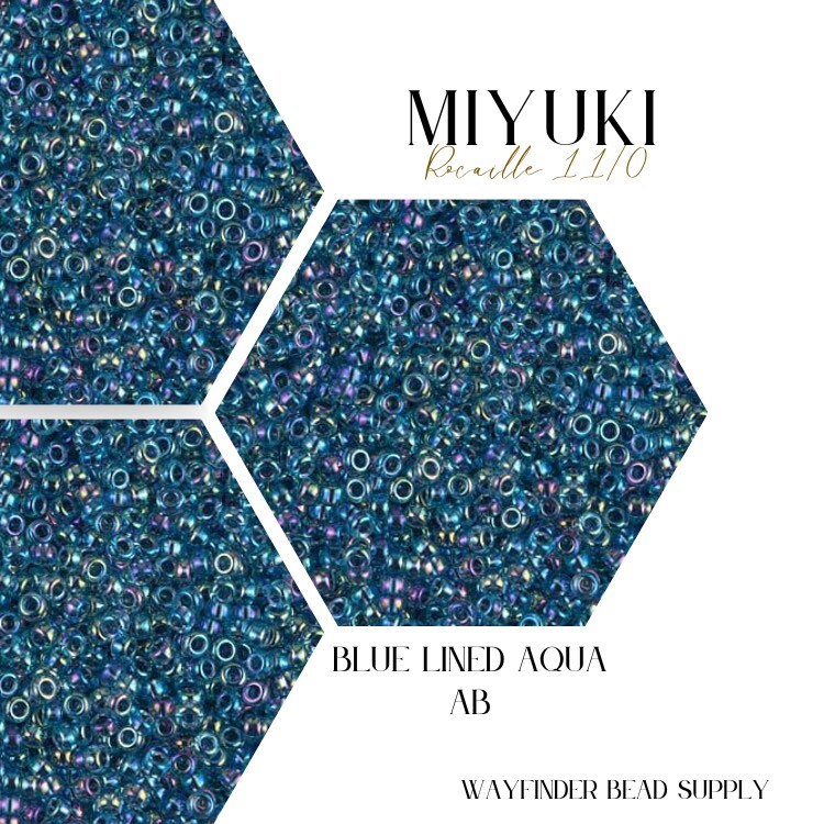 11-339, Miyuki 22g Blue Lined Crystal AB 11-339, Miyuki 22g Blue Lined Crystal AB