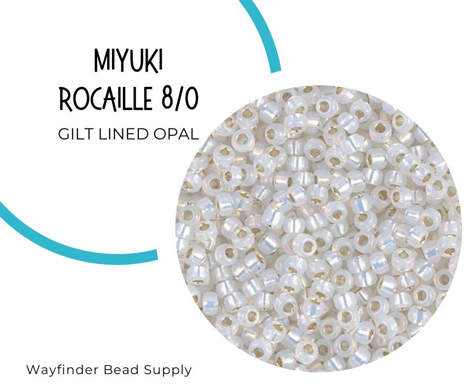 8-551 - 8/0 Gilt Lined Opal Miyuki Seed Bead