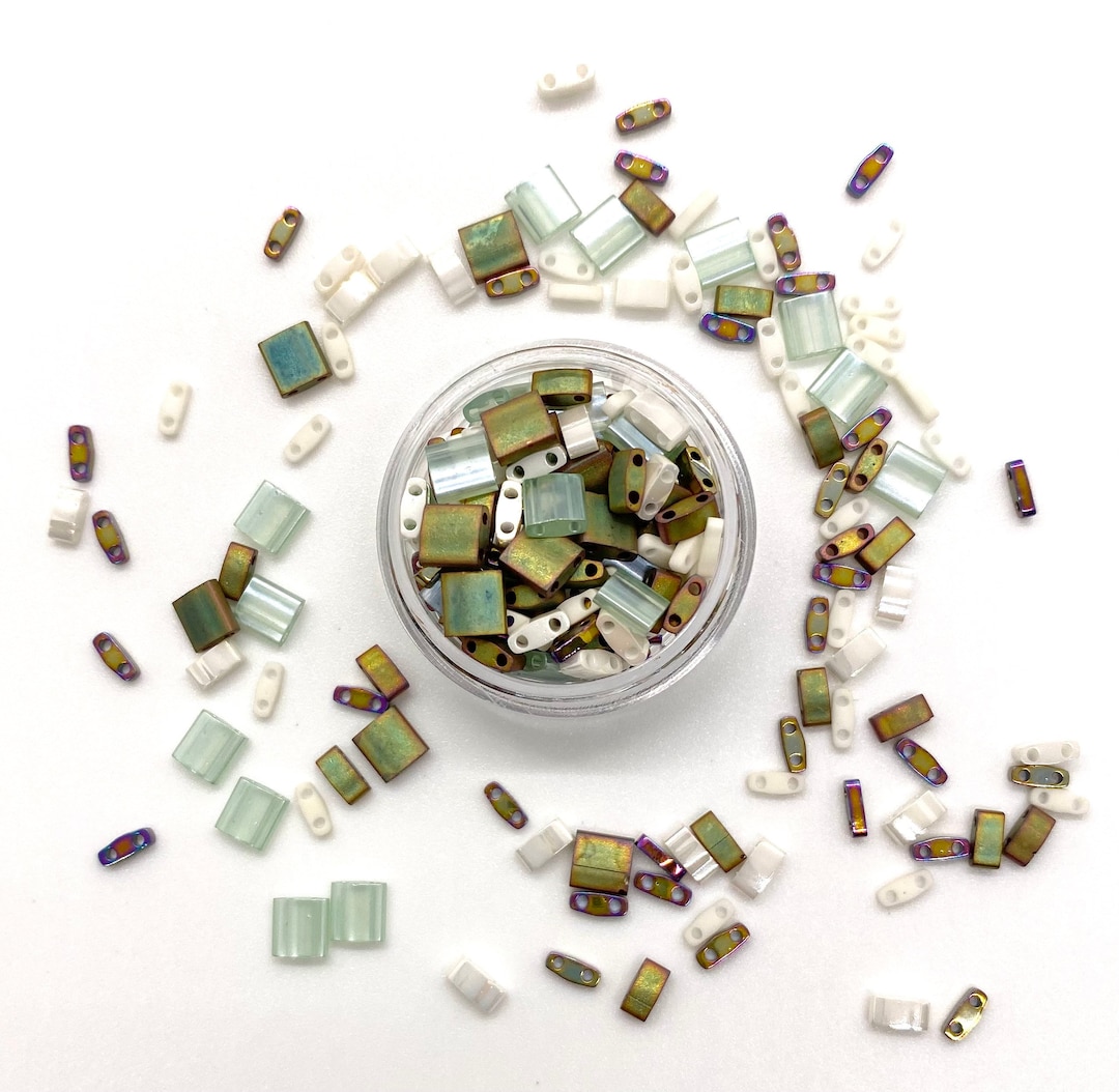MIXED NUTS Miyuki Tila Beads Tila Mix Whole, Half, Quarter Tila Bracelet Beads Seed Beads Tile