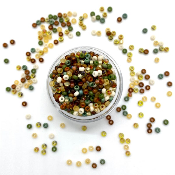 EARTH TONE Seed Bead Mix 11/0 | Miyuki Rocaille Beads | Miyuki Seed Beads | 11/0 Round | Seed Bead Mix