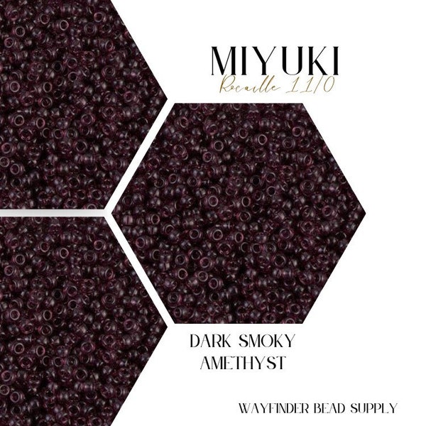 DARK SMOKY AMETHYST Rocaille 11/0 | Seed Beads | Miyuki Rocaille Beads | Miyuki Seed Beads | 11/0 Round | RR11-153
