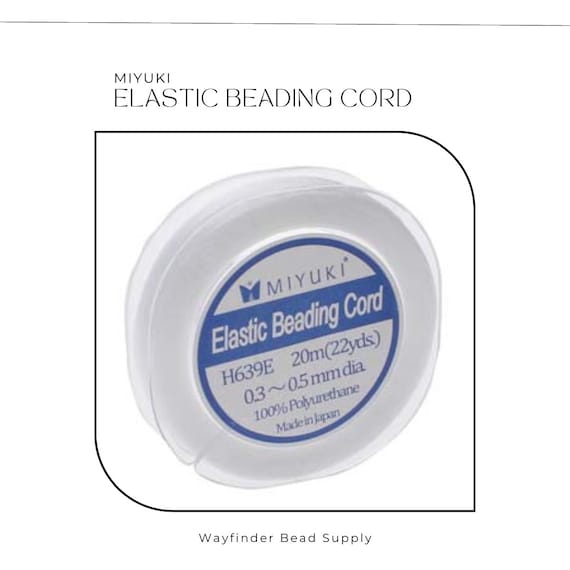 ELASTIC BEADING CORD | Miyuki 0.3~0.5mm | 20 Meters | Stretch Cord | Stretch String | Stretchy String | Beading Cord