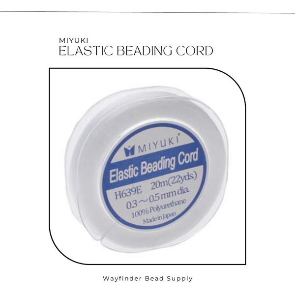 ELASTIC BEADING CORD | Miyuki 0.3~0.5mm | 20 Meters | Stretch Cord | Stretch String | Stretchy String | Beading Cord