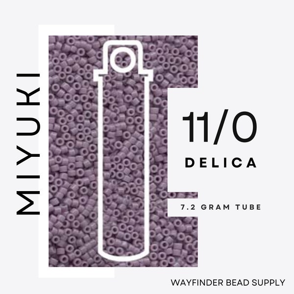 OPAQUE LILAC Delica 11/0 | 7.2 Gram Tube Approx. | Miyuki 11/0 | Miyuki Delica Beads | 11-0 Beads | Miyuki Seed Beads | DB728