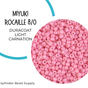 DURACOAT LIGHT CARNATION Opaque Dyed 8/0 Miyuki Rocaille Beads | Seed Beads | Rocaille Round | Round Beads | RR8-4466