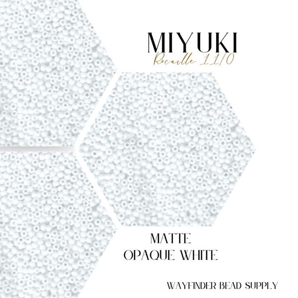 MATTE OPAQUE WHITE 11/0 Rocaille Beads | Miyuki Rocaille Beads | Miyuki Seed Beads | 11/0 Round | RR11-402F