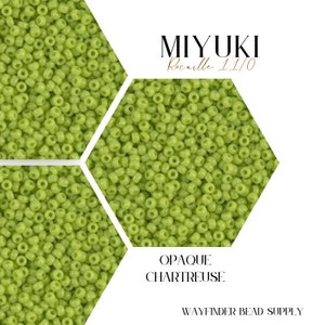 OPAQUE CHARTREUSE Rocaille 11/0 | Miyuki Seed Beads | Rocaille Round | Round Glass Beads | RR11-416