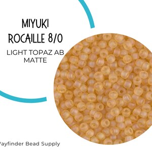 8-132FR, Miyuki 22g Matte Transparent Light Topaz AB 8-132FR, Miyuki 22g Matte Transparent Light Topaz AB