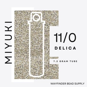 SILVER LINED CRYSTAL Delica 11/0 | 7.2 Gram Tube Approx. | Miyuki 11/0 | Miyuki Delica Beads | 11-0 Beads | Miyuki Beads | DB041