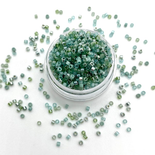 SAGEBRUSH DELICA Mix | 11/0 Delica | Miyuki Delica Beads | Miyuki Beads | Delica Bead Mix | Trendy Beads | Green Beads