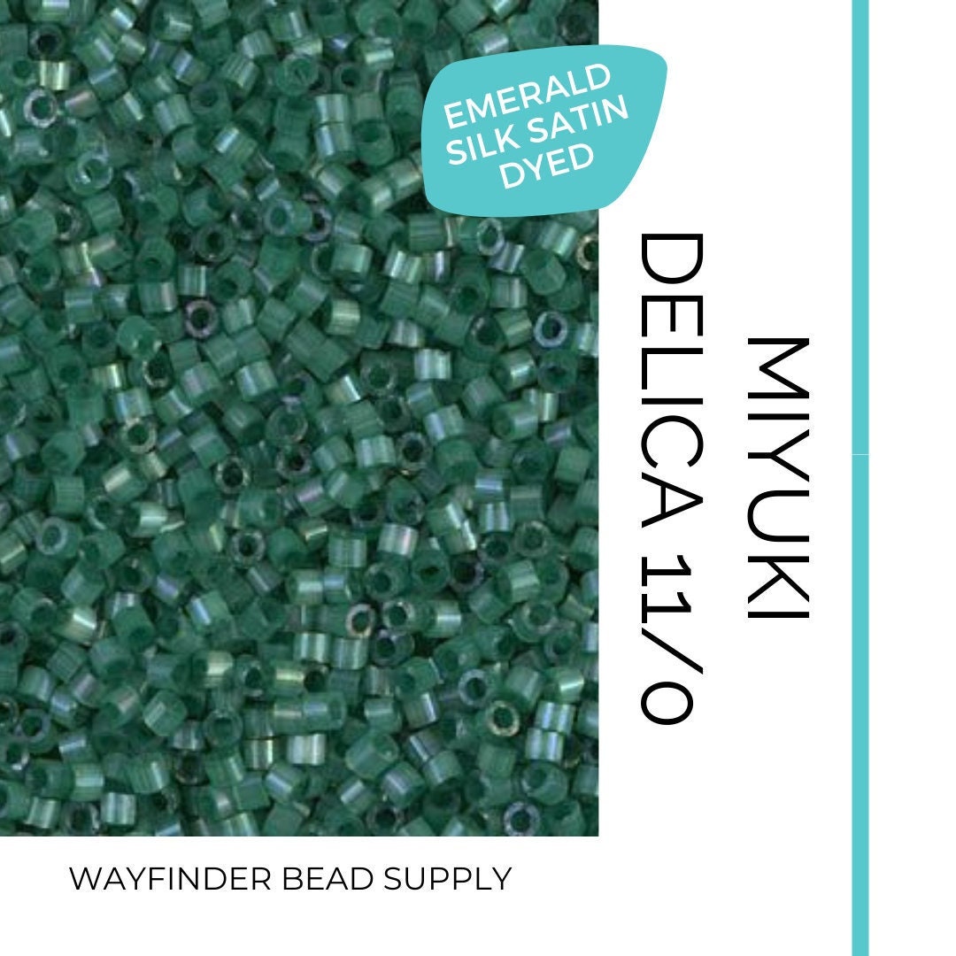 Miyuki Delica Dark Green Beads for Jewelry Making - DB0327