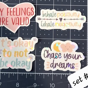 MENTAL HEALTH STICKERS Pack, Motivational Self Care Sticker Sets ...