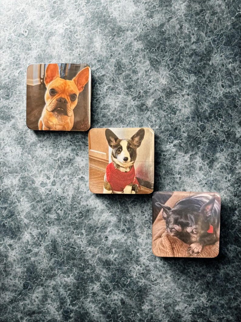 Custom Photo Magnets, Personalized Fridge Magnets, Picture Magnets, Save the Date Magnet, Memorial Gift, Family Photo Gift, Wedding Magnet image 6