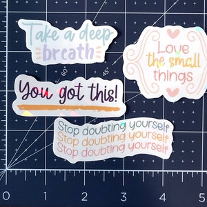 MENTAL HEALTH STICKERS Pack, Motivational Self Care Sticker Sets ...