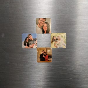 Custom Photo Magnets, Personalized Fridge Magnets, Picture Magnets, Save the Date Magnet, Memorial Gift, Family Photo Gift, Wedding Magnet image 8
