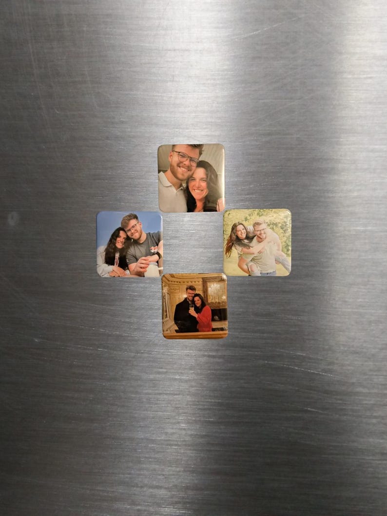 Custom Photo Magnets, Personalized Fridge Magnets, Picture Magnets, Save the Date Magnet, Memorial Gift, Family Photo Gift, Wedding Magnet image 8