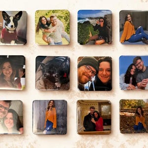Custom Photo Magnets, Personalized Fridge Magnets, Picture Magnets, Save the Date Magnet, Memorial Gift, Family Photo Gift, Wedding Magnet image 3