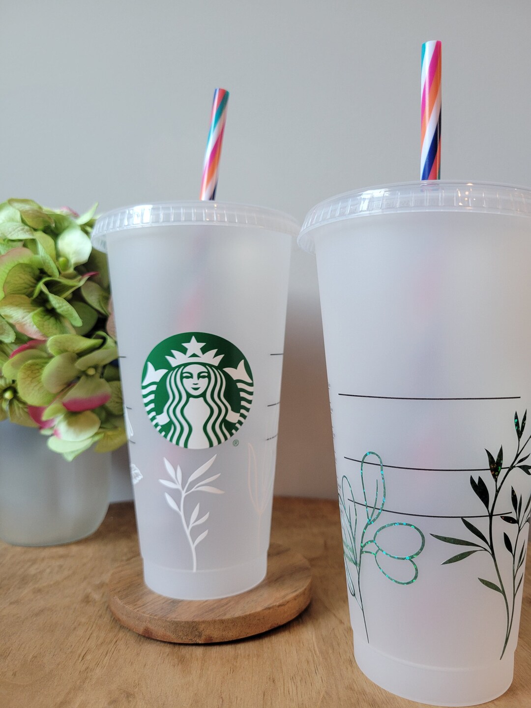 Wildflowers Starbucks Mystery Cup. Starbucks Venti Reusable Etsy
