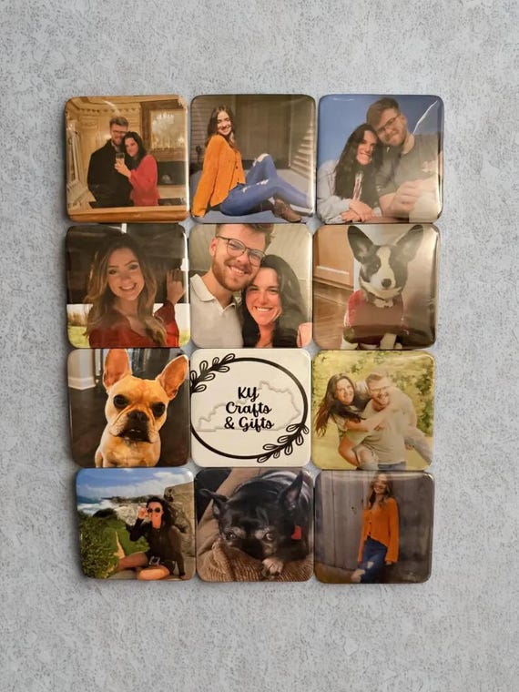 Custom Photo Magnets, Personalized Fridge Magnets, Picture Magnets, Save the Date Magnet, Memorial Gift, Family Photo Gift, Wedding Magnet