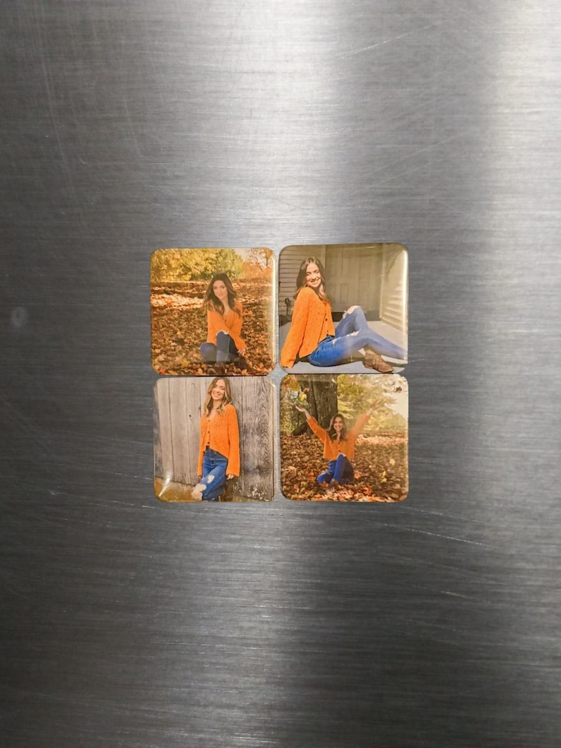 Custom Photo Magnets, Personalized Fridge Magnets, Picture Magnets, Save the Date Magnet, Memorial Gift, Family Photo Gift, Wedding Magnet image 7