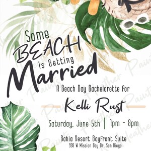 Bachelorette BEACH PLEASE & Detail Itinerary Sheet