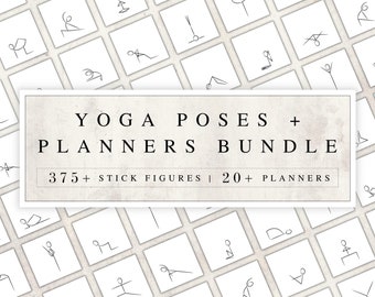 event planner business cards Yoga Pose Stick Figures Bundle | Yoga Teacher Class Plans | Yoga Sequence Planner | 375+ Yoga Poses | Yoga Flow Planner | Yoga Poses PNG JPG