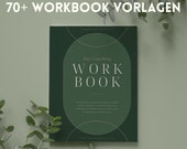 Coaching Workbook Vorlage Fiona, 70+ anpassbare Seiten in Canva in deutsch, einheitliche Design Vorlagen für Coaches, Lead Magnet Coaching