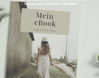 Coaching Ebook Template Malis, 70+ customizable pages in Canva, Canva Ebook in German, Coaching Worksheet Templates, Lead Magnet Coaching