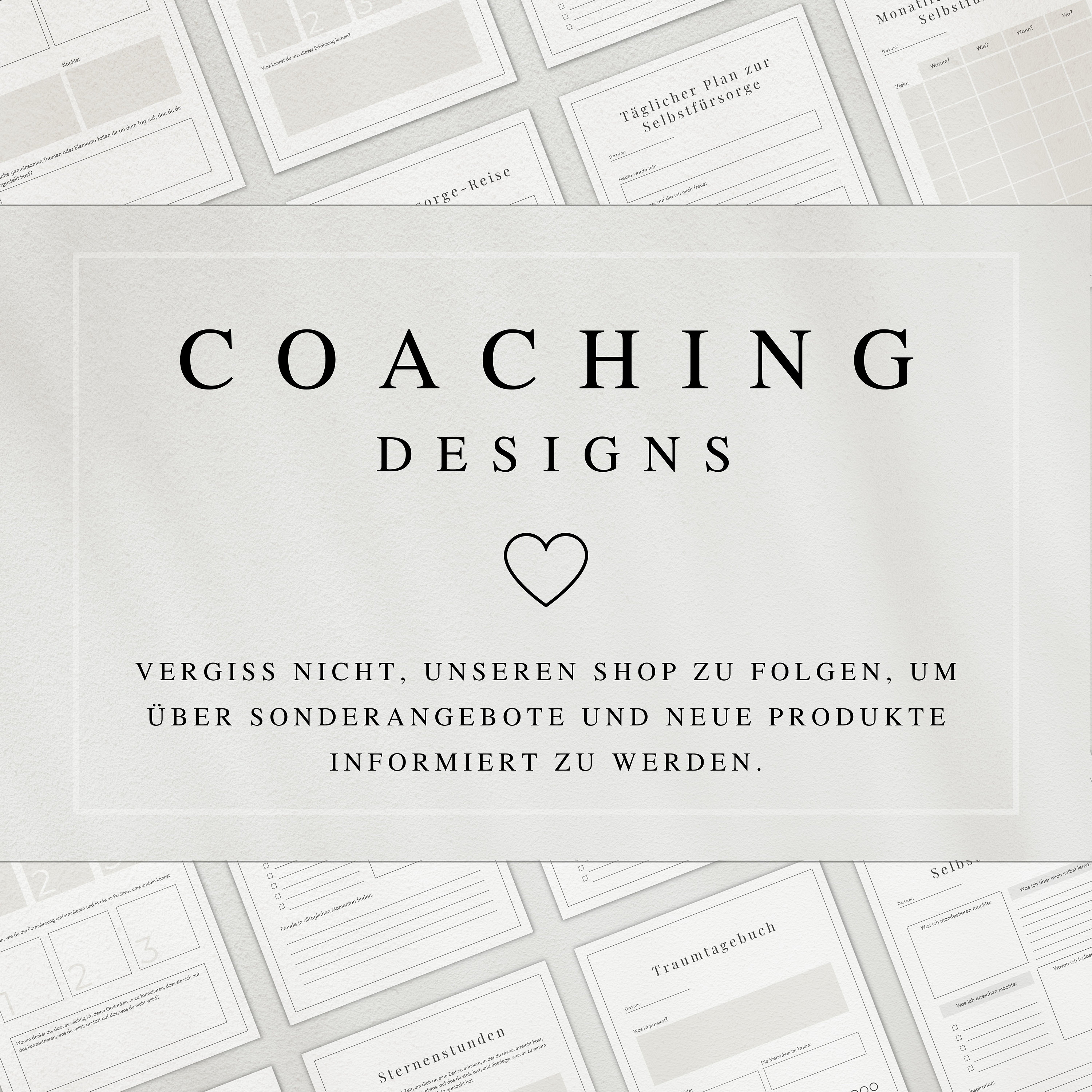 Mein Journal als PDF Version in deutsch (A4 & A5) 50 minimalistische