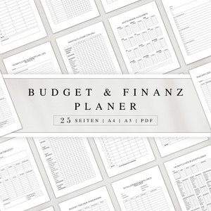 Budget and financial planner as PDF in German (A4 & A5) | 25 minimalist planner pages that can be printed out or used digitally on the iPad
