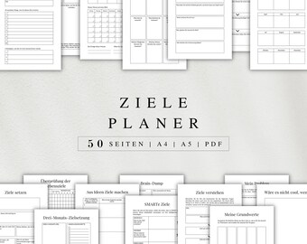 Destination planner as a PDF version in German (A4 & A5) | 50 minimalist planner pages to print out or use digitally on the iPad