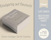 Life Coaching Vorlagen Paket auf DEUTSCH, Canva Coaching Bundle, Life Coach Templates, Business Coach Templates
