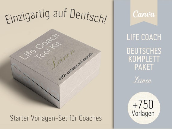 Life Coaching Vorlagen Paket auf DEUTSCH, Canva Coaching Bundle, Life Coach Templates, Business Coach Templates