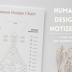 Human Design Bodygraph Printable | Human Design Chart PDF | Human Design Overview German | HD Notes German | HD body graph template