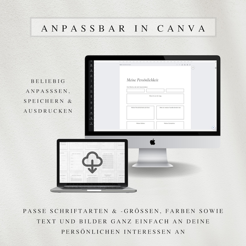 My journal as a PDF version in German (A4 & A5) | 50 minimalist diary pages A4 | Can be printed out or used digitally on the iPad image 6
