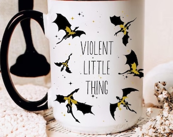 Taza Onyx Storm, taza Fourth Wing Dragons Tairn Andarna Dragon Rider Basgiath War College, regalo literario para lectores, Violet Sorrengail, literario