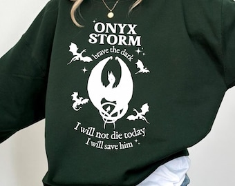 Onyx Storm Sweatshirt, Basgiath War College Hoodie, Vierter Flügel, Drachenreiter, Violet Sorrengail, Bookish Geschenk Booktok Romantasy Smut Reader