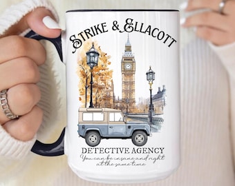 Taza Strike & Ellacott, Regalo ideal para amantes de los libros de detectives, Regalo de cumpleaños, Regalo de Navidad, Taza para fanáticos de los libros, Amantes de las novelas de detectives, ¡Puedes ser un apasionado de la lectura!