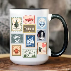 Twilight Inspired Mug, Hoa Hoa Season, City Of Forks, Book Lover Gift, Birthday Gift for her, Vampire Academia Bookish Romance Retro Vintage