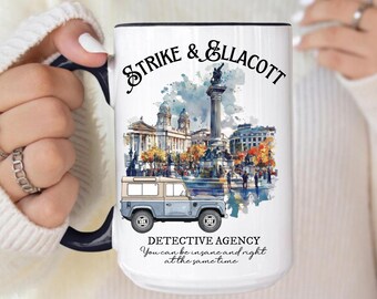 Taza Strike & Ellacott, Regalo ideal para amantes de los libros de detectives, Regalo de cumpleaños, Regalo de Navidad, Taza para fanáticos de los libros, Amantes de las novelas de detectives, ¡Puedes ser un apasionado de la lectura!