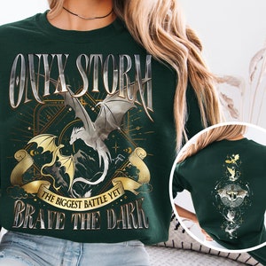 Onyx Storm Sweatshirt Basgiath War College Hoodie Fourth Wing Dragon Rider Violet Sorrengail Bookish Gift Booktok Romantasy Smut Reader Back