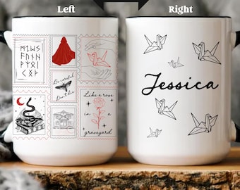 Taza personalizada con esposas, taza Dramione, texto personalizado, idea de regalo para amantes de los libros, regalo de Navidad, regalo de cumpleaños para amantes de los libros con temática de la academia oscura y contenido erótico.