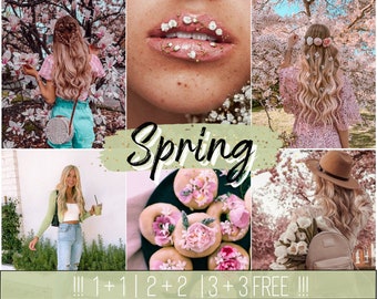 17 Spring pastel mobile desktop Lightroom presets, Instagram Filters, Lifestyle Filters, Blogger Preset, Bright Airy, Aesthetic Filter