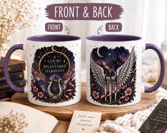 Caneca "Uma Corte de Harmonia Fragmentada" (ACOTAR), presente literário de fantasia, caneca de café com citação da Corte Noturna para amantes de livros, Koschei, o Imortal.