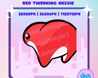 Animated Red Twerking Nessie Emote: Apex Legends Twitch, Discord, Youtube (Digital Download)